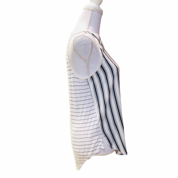 LOFT - WOMENS NAVY & WHITE STRIPED TANK SZ S - Picture 5 of 8
